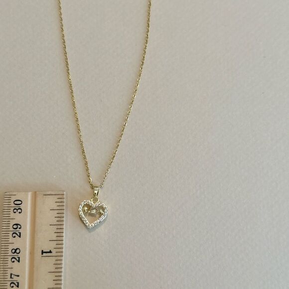Crystal heart necklace M995 - Picture 4 of 4